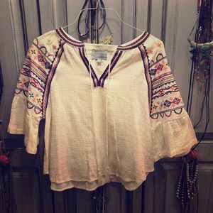 Poncho-like boho top